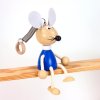 mouse wooden bouncing figure