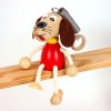 dog wooden bouncing figure