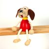 dog wooden sitting figure