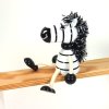 zebra wooden sitting figure