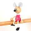 handmade wooden figure lady mouse