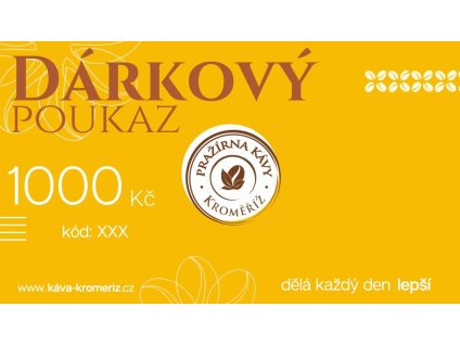 Dárkový poukaz na 1 000 Kč (Dárkový poukaz chci poslat poštou)