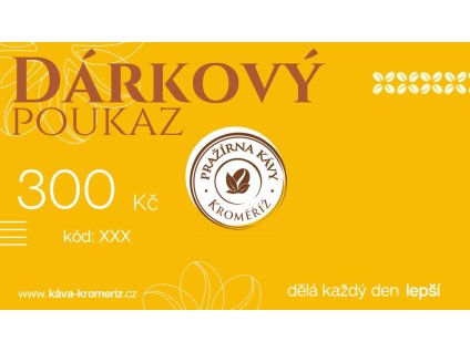 Dárkový poukaz na 300 Kč (Dárkový poukaz chci poslat poštou)