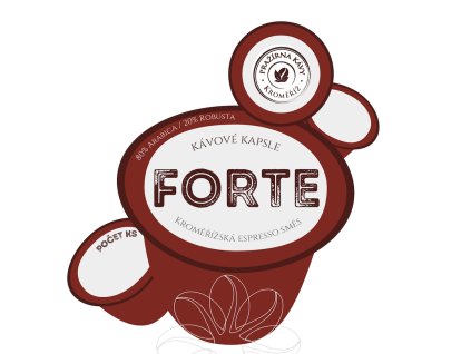 Kávové kapsle - Espresso směs Forte (Počet kapslí 10 ks)