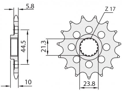 Řetězové kolečko Sunstar Suzuki RM-Z 450 (08-12)