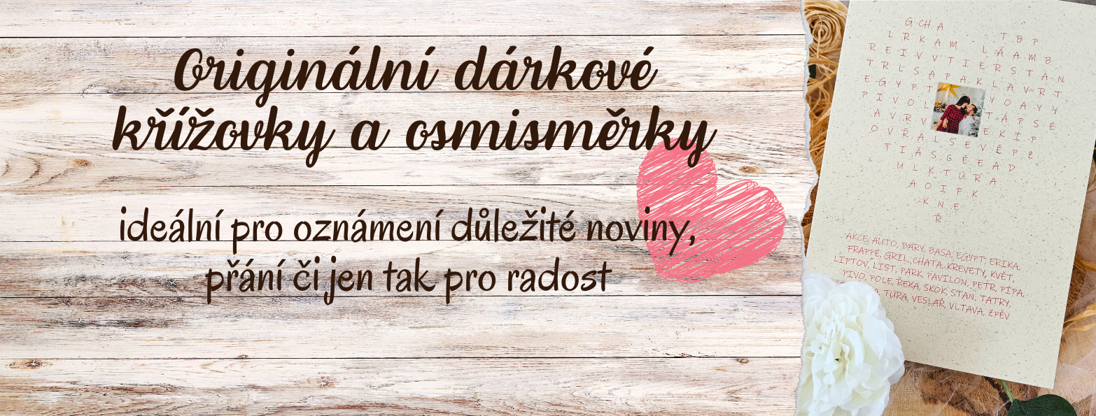 Originální dárkové křížovky a osmisměrky