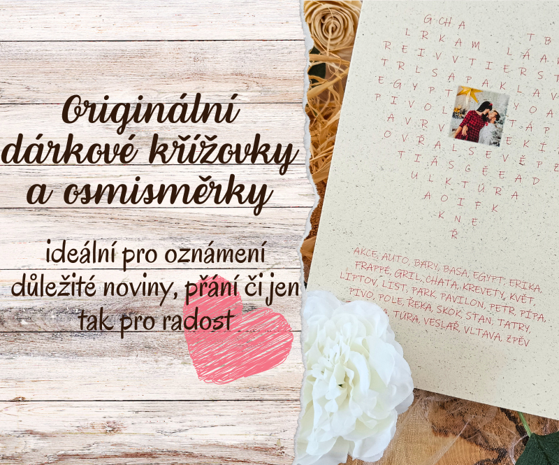Originální dárkové křížovky a osmisměrky