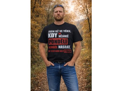 Pánské vtipné tričko JSEM UŽ VE VĚKU