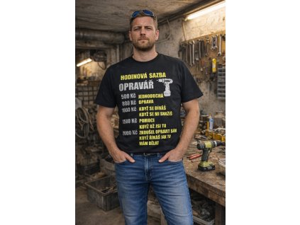 Pánské vtipné tričko HODINOVÁ SAZBA