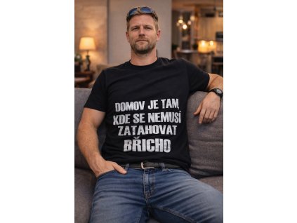 Pánské vtipné tričko DOMOV