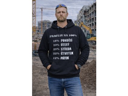 Pánská vtipná mikina - PRACUJI