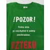 Tričko dětské POZOR zelené