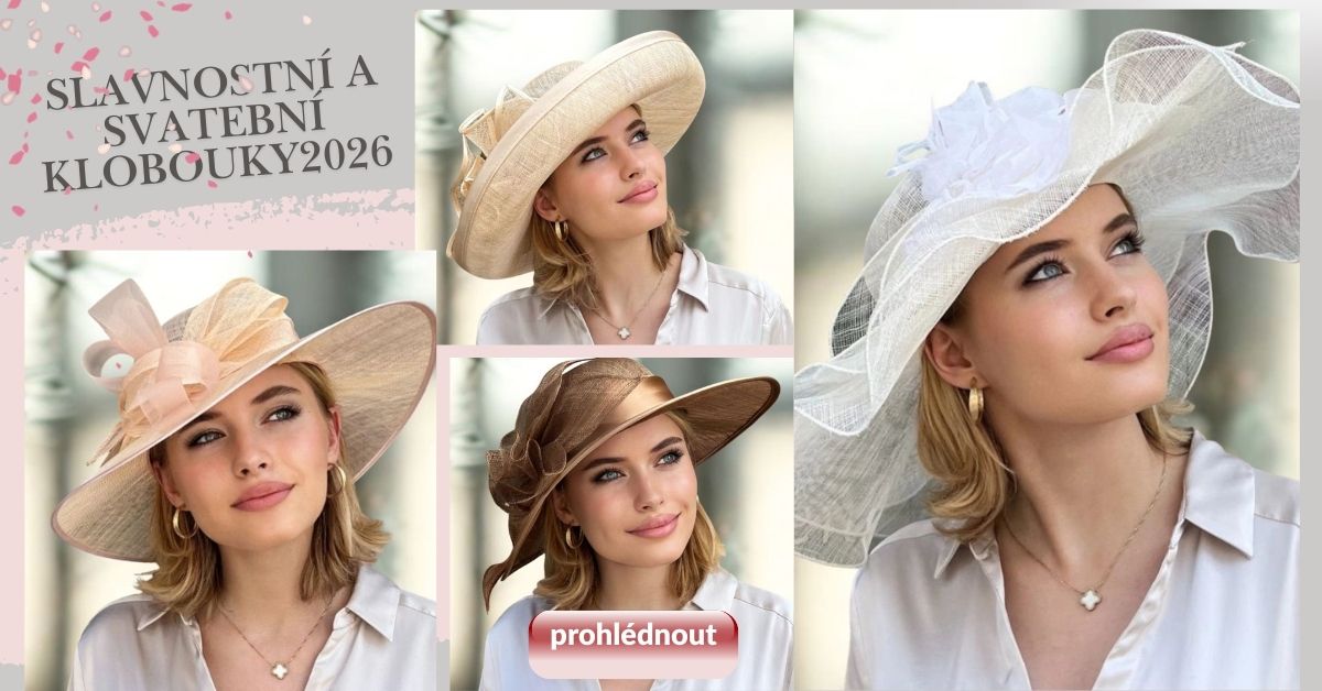 Dámské svatební a slavnostní klobouky. Ručně tvořené elegantní klobouky.