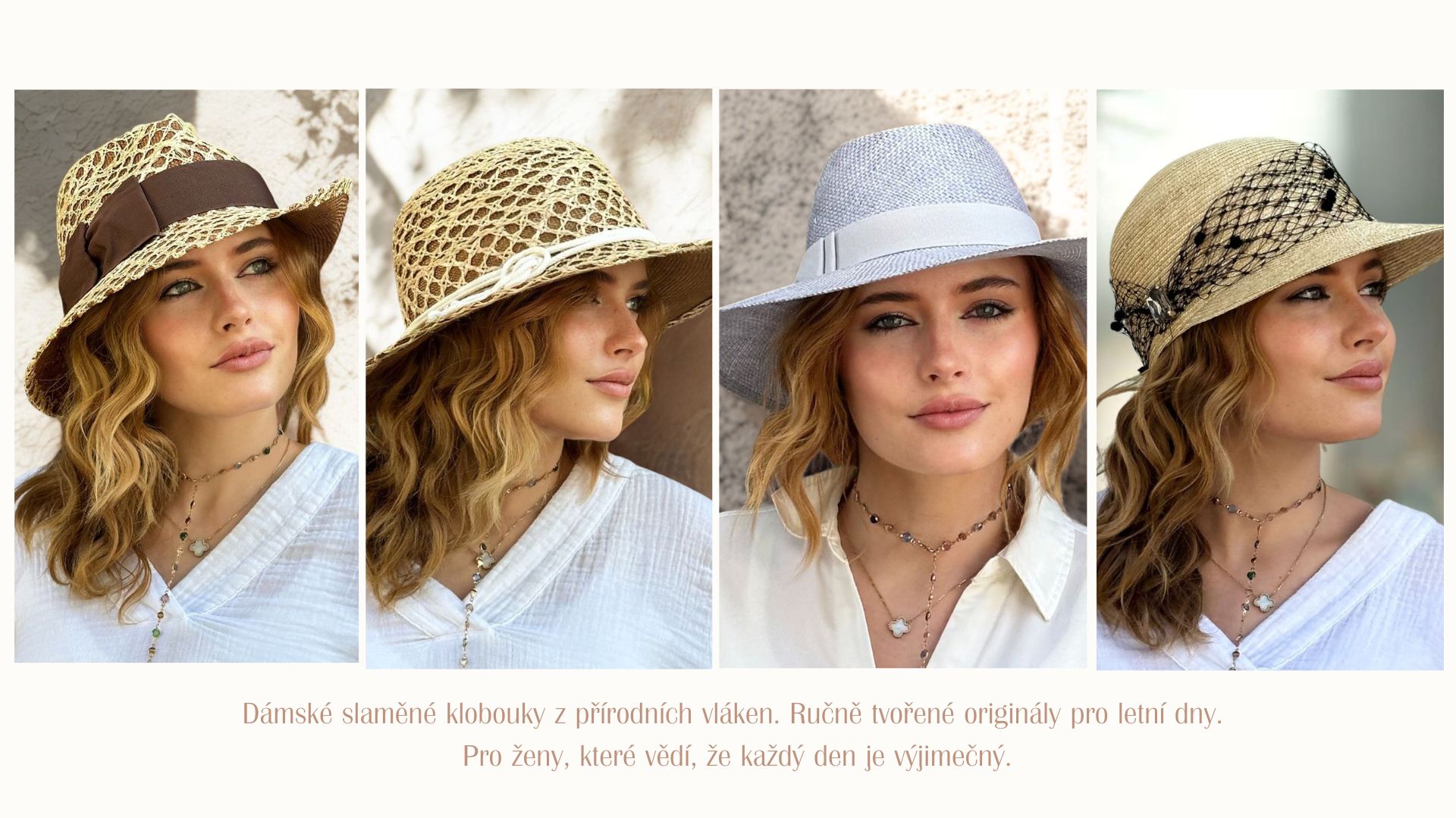Dámské svatební a slavnostní klobouky. Ručně tvořené elegantní klobouky.