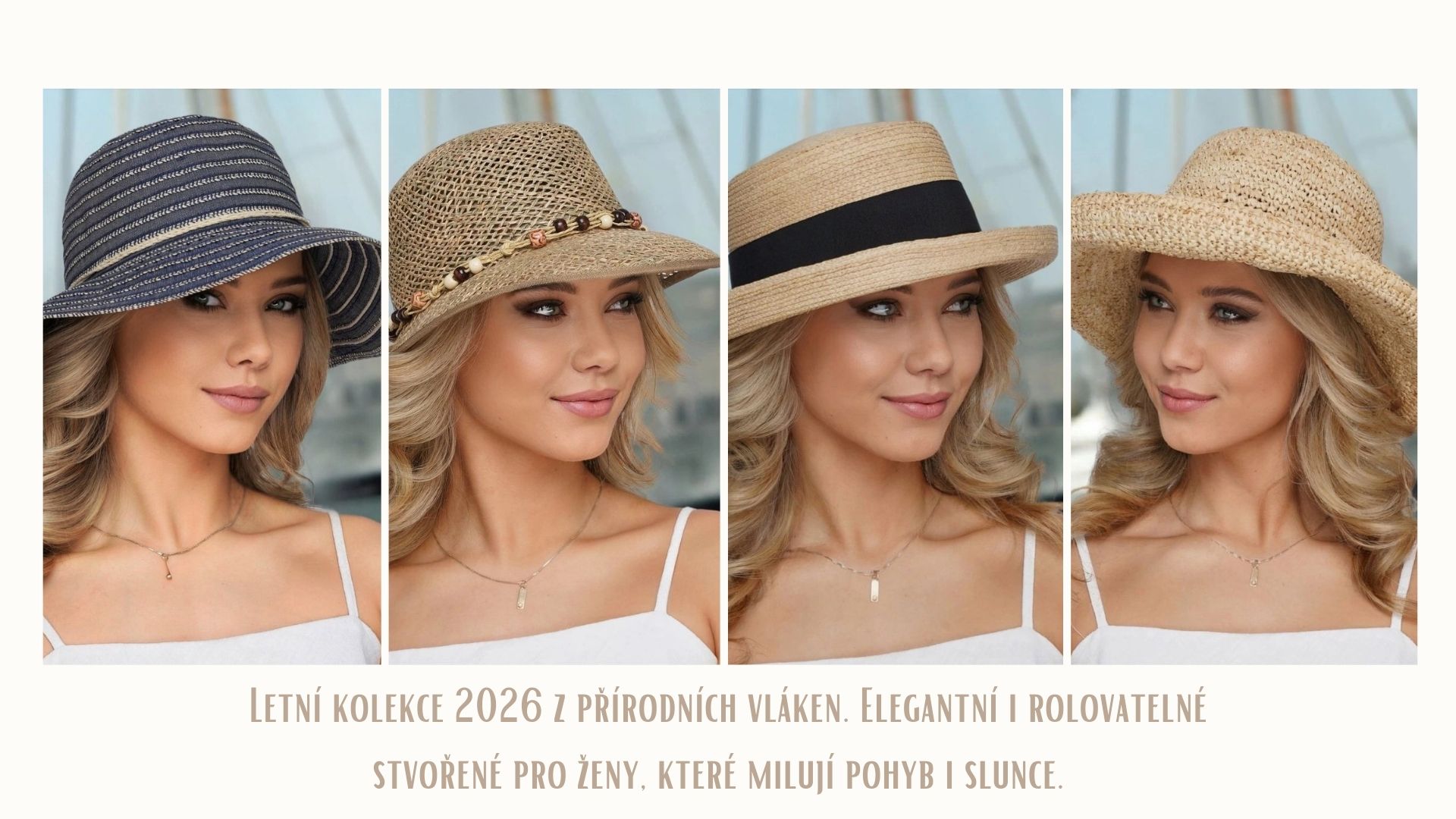 Nová kolekce dámských letních slaměných klobouků 2026