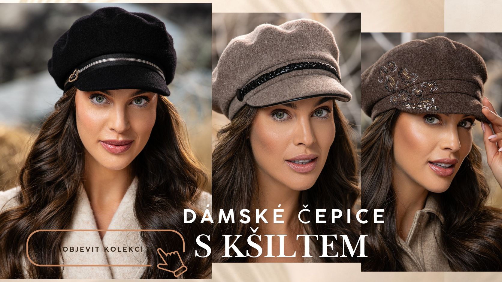 Dámské zimní čepice s kšiltem. Objevte kolekci na Krumlovanka.cz