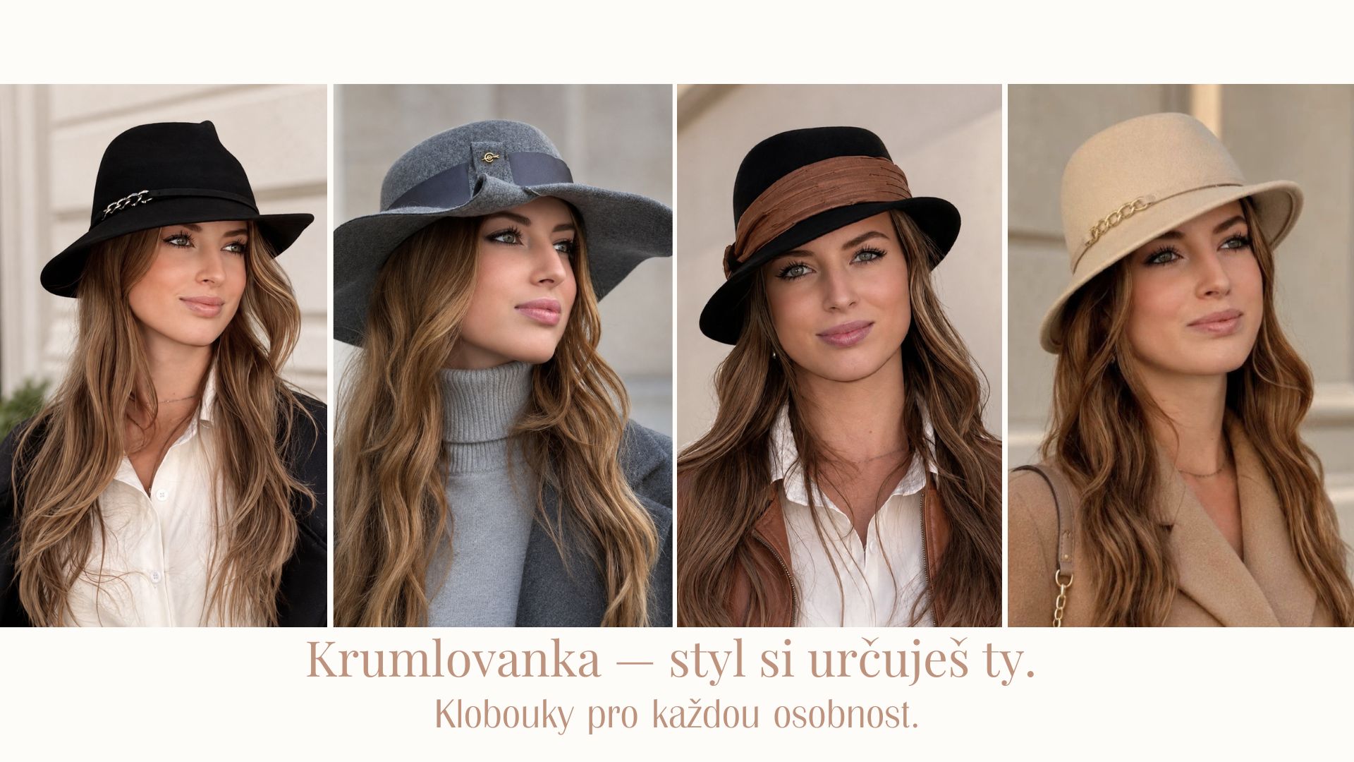 Objevte dámské plstěné klobouky pro každý styl i příležitost – elegantní, boho, moderní, slavnostní i street style. U nás si svůj oblíbený klobouk vyberou mladé ženy i dámy.
