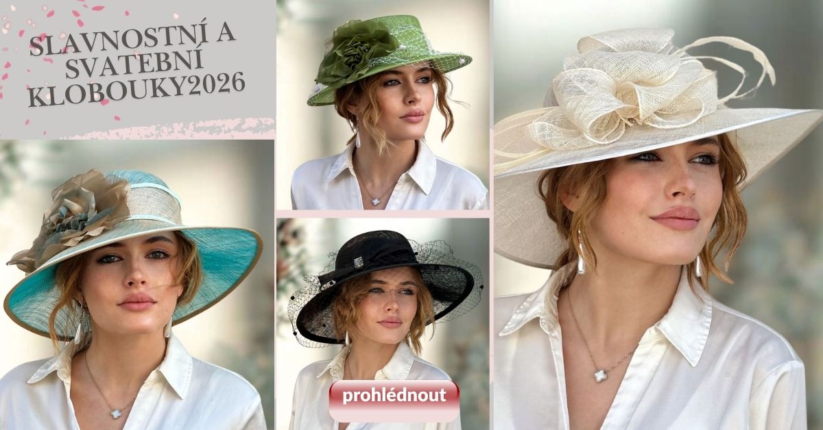 Dámské svatební a slavnostní klobouky. Ručně tvořené elegantní klobouky.