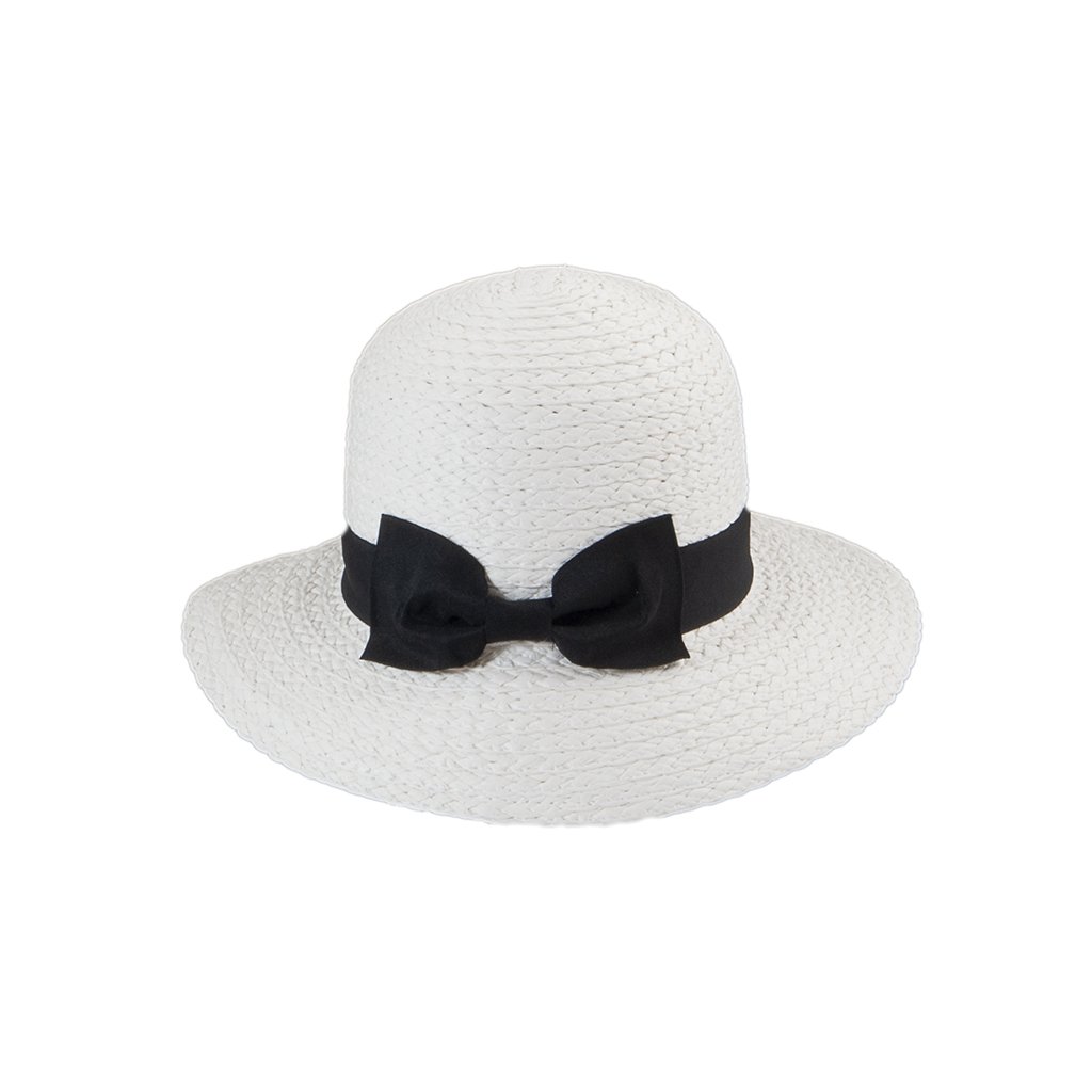 Dámský letní slaměný klobouk Fa-42625-bílý univerzální velikost