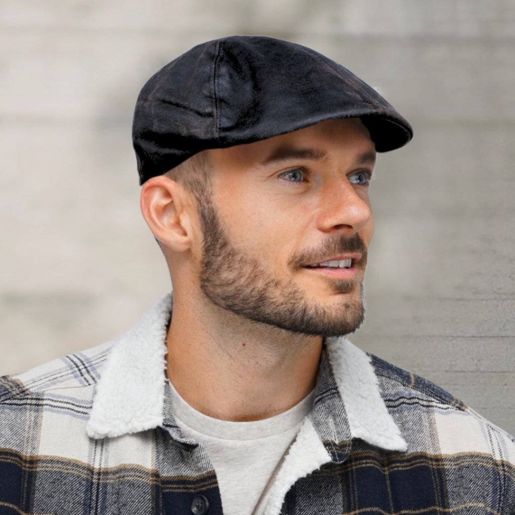 Černá nepromokavá bekovka wintage washed cotton Duck cap  Ba-31584159-500