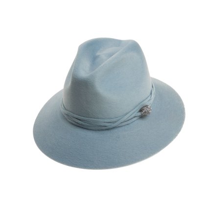 Plstěný klobouk TONAK Fedora Essence Twist 53534/18 modrý Q 3014