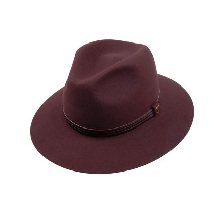 Plstěný klobouk TONAK Fedora Woodron Triple 12543/17 hnědý Q6051