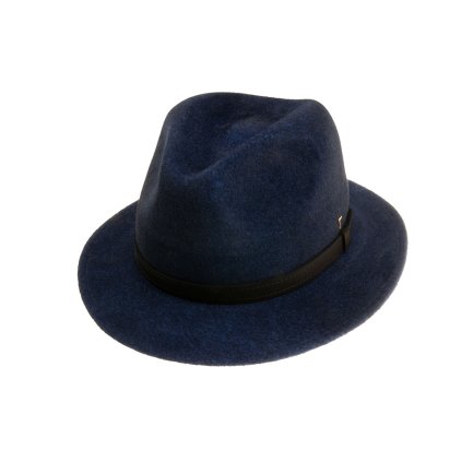 Plstěný klobouk TONAK Fedora Essence Elektra 53512/18 modrý Q 3104