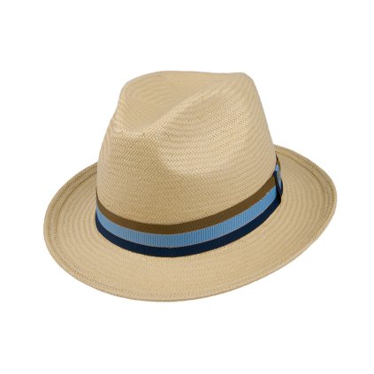 Letní slaměnný klobouk TONAK Fedora Base Simple SAND 36061 béžový