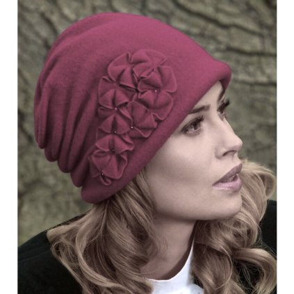 Dámská čepice W-0205/478 purpurová