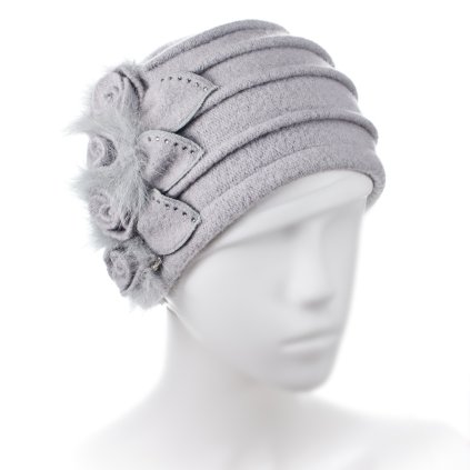 Dámská zimní čepice W-0237/529 šedá