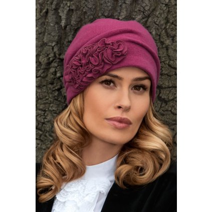 Dámská zimní čepice W-0256/478 lila