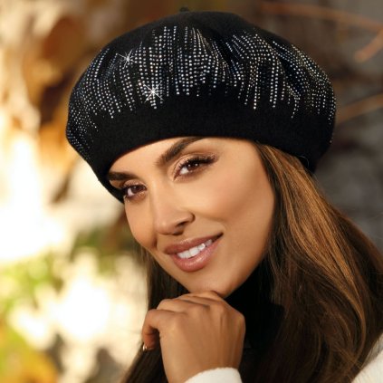Dámský baret W-0347/018 černý