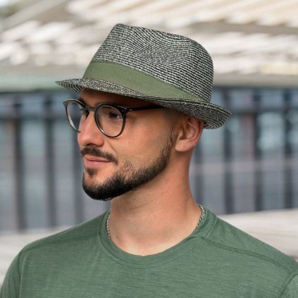 Letní klobouk  Trilby Fa-40032 zelený