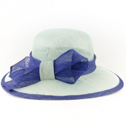 Modrý slavnostní sisalový klobouk Co-043