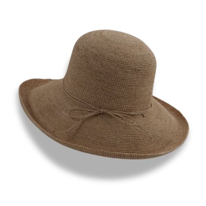 Letní klobouk z rafie BUCKET DÁMSKÝ Fa-40107 hnědý-nf