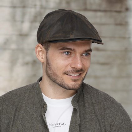 Pánská bekovka Duck cap -hnědá nepromokavá Ba-31526159-0f