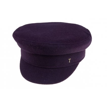 Kapitánka - čepice s kšiltem TONAK 006/19-C4460Z  tmavě fialová