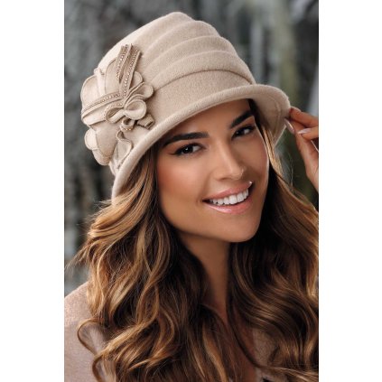 Elegantní dámský zimní klobouk W-0636/284 béžový