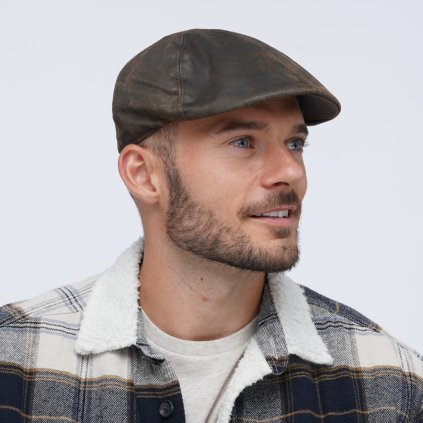 Hnědá nepromokavá bekovka wintage washed cotton Duck cap  Ba-31584159-500