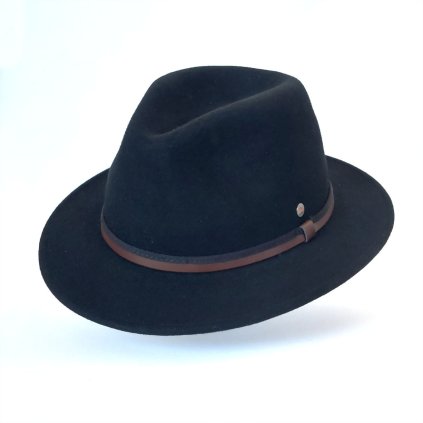 Cestovní nemačkavý voděodolný klobouk Ba-30225014-500 černý