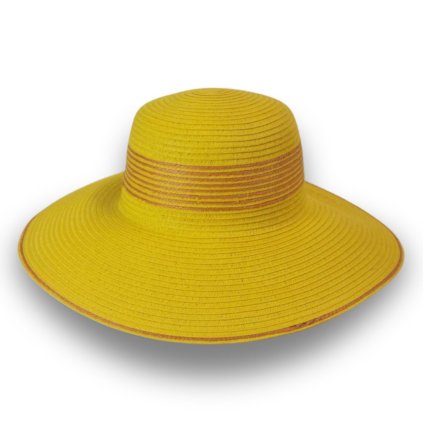 Dámský letní klobouk Big Brim 23106 žlutý