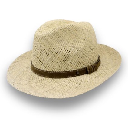 Letní slaměný klobouk Fedora 100% Paglia P-252915C
