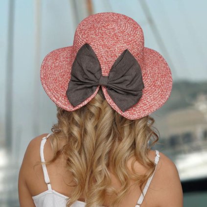 Dmsk letn nemakav slamk Cloche s mal -erven melange P-14033