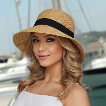 Dámský letní nemačkavý klobouk Cloche P-12628 více barev - nf