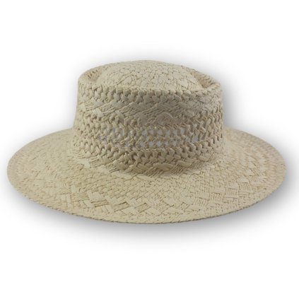 Krumlovanka Holoklobouk - letní klobouk na zdobení Porkpie s širokou krempou KRH-P-12890
