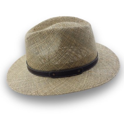 Letní slamák z mořské trávy Fedora Traveller GT-12-299 Made in Italy