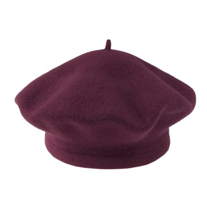 Bordó baret FLORA 100% vlna WOOLMARK W-baret/802 (M)