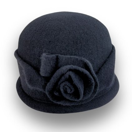 Dámská černá zimní čepice 100% vlna Woolmark Quality W-0526/018