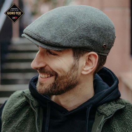 GORE-TEX Pánská nepromokavá zimní bekovka s klapkami na uši- 80% vlna GT-Jackson-KG194-70