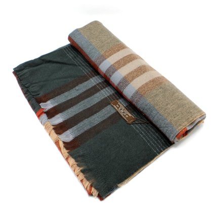 Šál Cashmere Sensation 68x200 cm P-72633-J-sal béžovo-modrý